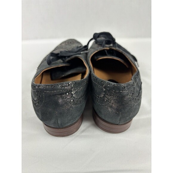 Earthies Wingtip Treviso Brogues Flats Lace Up Metallic Pewter 8.5 Arch Support - Picture 5 of 8